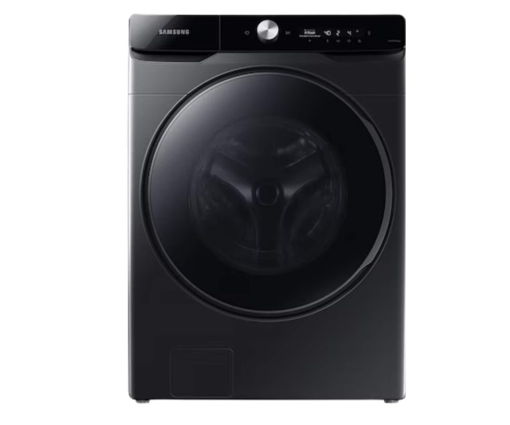 Lava e seca Samsung EcoBubble 18kg de grande capacidade, ideal para lavar edredons king size e grandes volumes de roupa.
