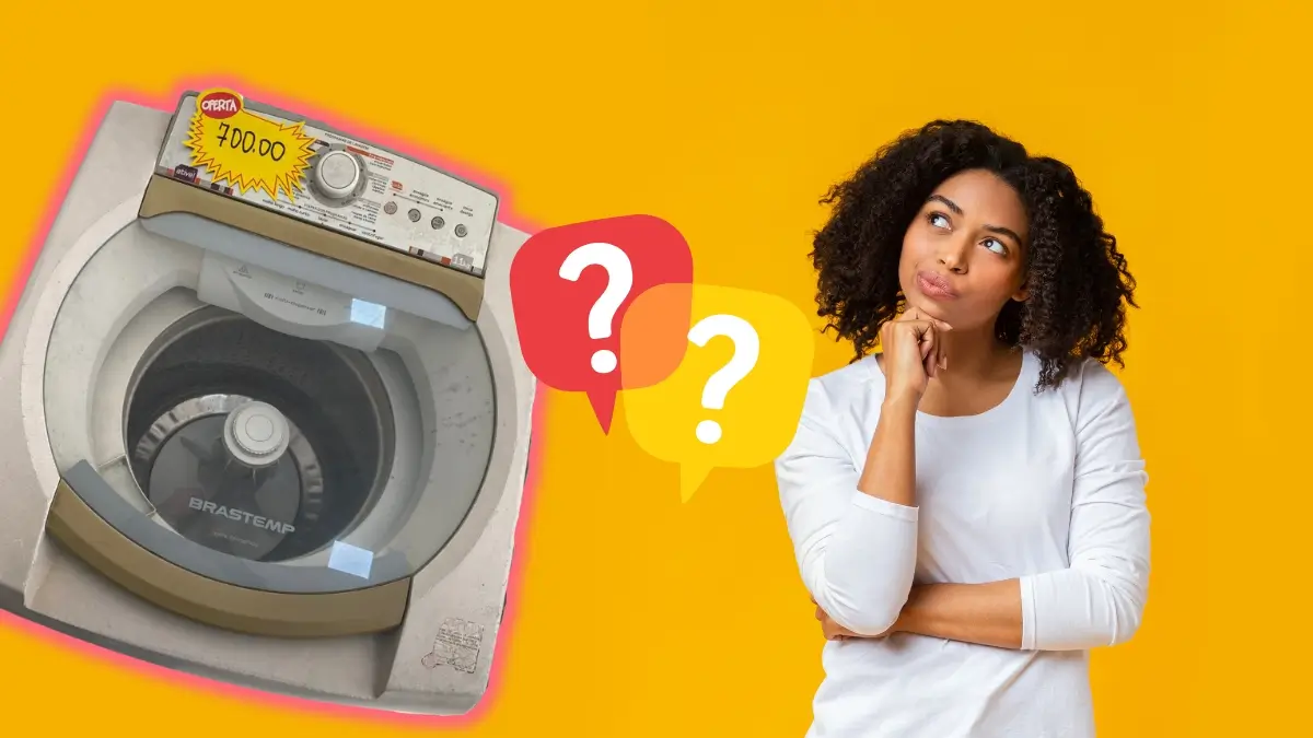 Pensando em comprar uma máquina de lavar usada? Veja a economia real contra os riscos de defeitos ocultos e falta de garantia. Use nosso checklist e decida!
